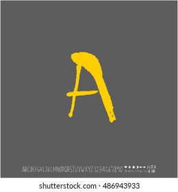 Alphabet & number / handwriting - vector