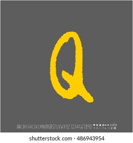 Alphabet & number / handwriting - vector