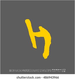 Alphabet & number / handwriting - vector
