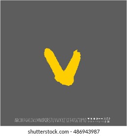 Alphabet & number / handwriting - vector