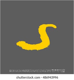 Alphabet & number / handwriting - vector