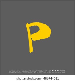 Alphabet & number / handwriting - vector