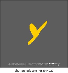 Alphabet & number / handwriting - vector