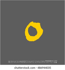 Alphabet & number / handwriting - vector