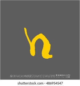 Alphabet & number / handwriting - vector