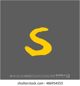 Alphabet & number / handwriting - vector
