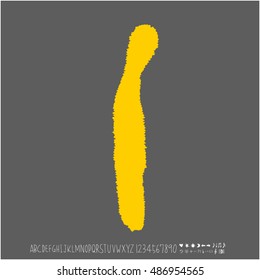 Alphabet & number / handwriting - vector