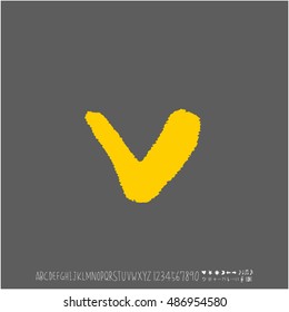 Alphabet & number / handwriting - vector