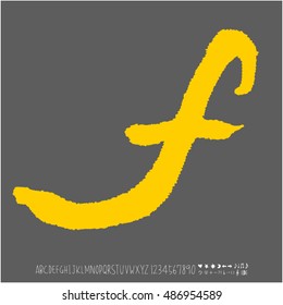 Alphabet & number / handwriting - vector