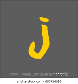 Alphabet & number / handwriting - vector