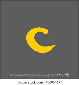 Alphabet & number / handwriting - vector