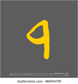 Alphabet & number / handwriting - vector