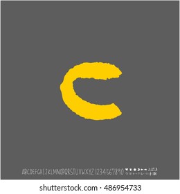 Alphabet & number / handwriting - vector