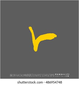 Alphabet & number / handwriting - vector