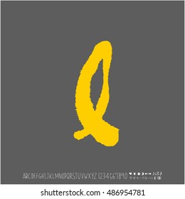 Alphabet & number / handwriting - vector