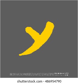 Alphabet & number / handwriting - vector