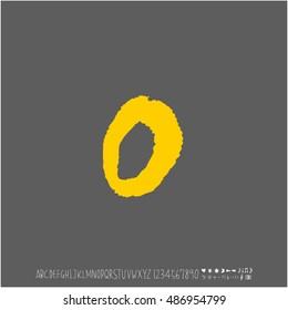 Alphabet & number / handwriting - vector