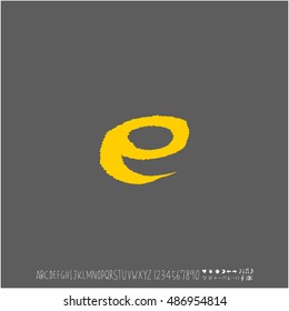 Alphabet & number / handwriting - vector