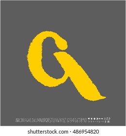 Alphabet & number / handwriting - vector