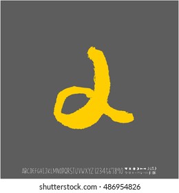 Alphabet & number / handwriting - vector