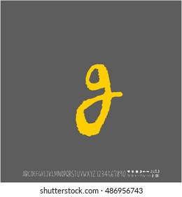 Alphabet & number / handwriting - vector