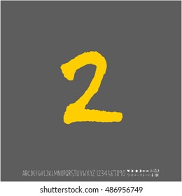 Alphabet & number / handwriting - vector