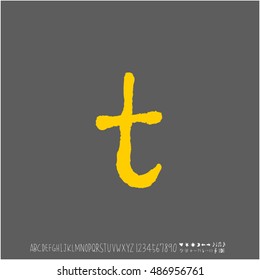 Alphabet & number / handwriting - vector