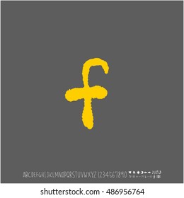 Alphabet & number / handwriting - vector