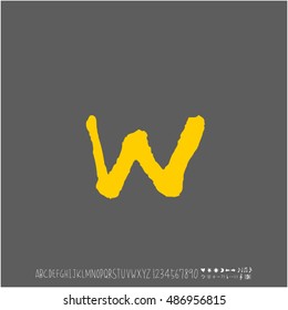 Alphabet & number / handwriting - vector