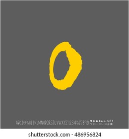 Alphabet & number / handwriting - vector