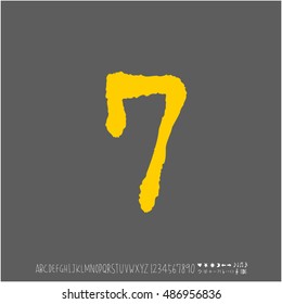 Alphabet & number / handwriting - vector