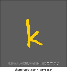 Alphabet & number / handwriting - vector