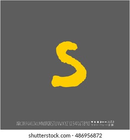 Alphabet & number / handwriting - vector
