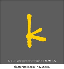 Alphabet & number / handwriting - vector