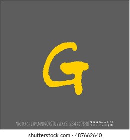 Alphabet & number / handwriting - vector