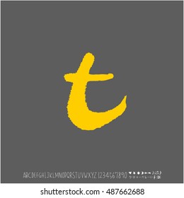 Alphabet & number / handwriting - vector