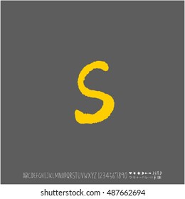 Alphabet & number / handwriting - vector