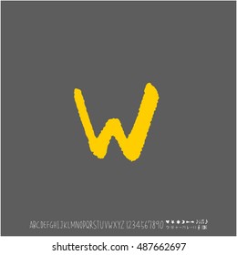 Alphabet & number / handwriting - vector