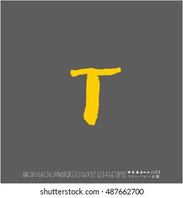 Alphabet & number / handwriting - vector