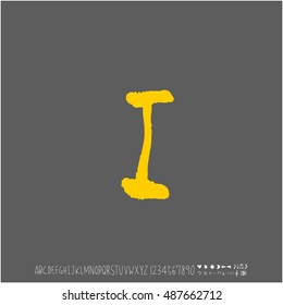 Alphabet & number / handwriting - vector