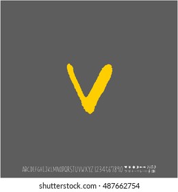 Alphabet & number / handwriting - vector