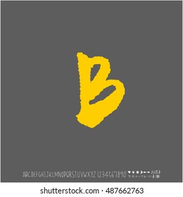 Alphabet & number / handwriting - vector