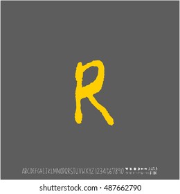 Alphabet & number / handwriting - vector