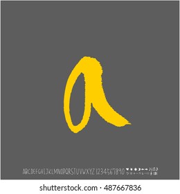 Alphabet & number / handwriting - vector