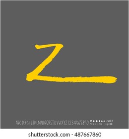 Alphabet & number / handwriting - vector