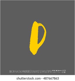 Alphabet & number / handwriting - vector