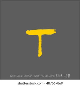 Alphabet & number / handwriting - vector