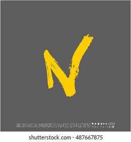 Alphabet & number / handwriting - vector