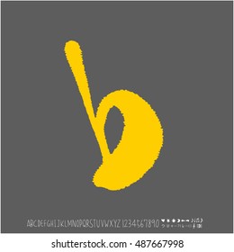 Alphabet & number / handwriting - vector