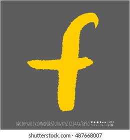 Alphabet & number / handwriting - vector